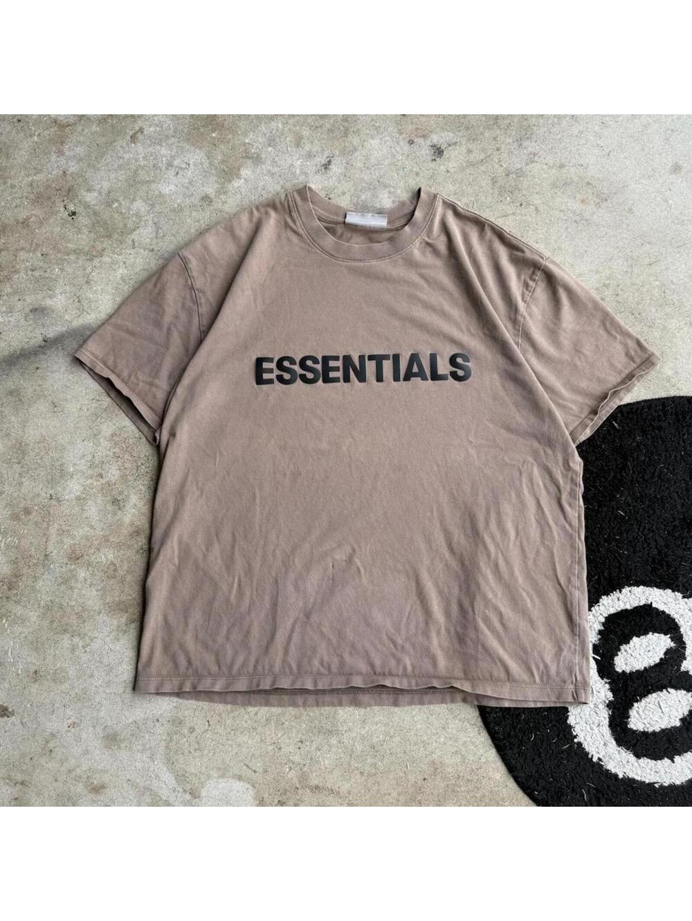 Y2K Essentials Fear Of God Brown Tee